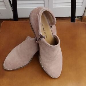 Blush Suede Ankle Booties
